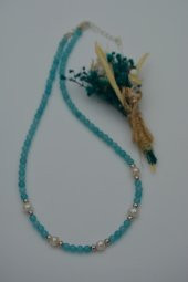 STONEAGE Jade ve İncili Bayan Doğal Taş Kolye thumbnail 7