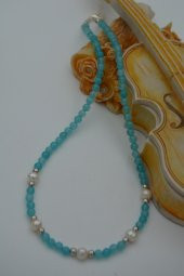 STONEAGE Jade ve İncili Bayan Doğal Taş Kolye thumbnail 9