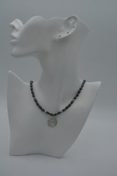 STONEAGE Hematit Taşlı ve Hayat Ağacı Figürlü Bayan Kolye thumbnail 5