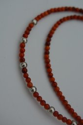 STONEAGE Mercan Taşlı Kar Tanesi Bayan Doğal Taş Kolye thumbnail 1