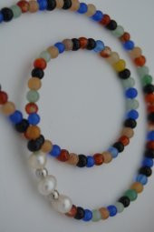 STONEAGE Ceyt ve İnci Taşlı Bayan Doğal Taş Kolye thumbnail 1