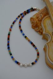 STONEAGE Ceyt ve İnci Taşlı Bayan Doğal Taş Kolye thumbnail 4