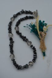 STONEAGE Hematit ve Çek Kristalli Bayan Kolye thumbnail 6