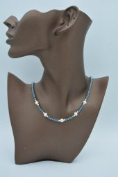 STONEAGE Kristal ve Gerçek İncili Bayan Kolye Doğal Taş thumbnail 2