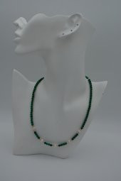 STONEAGE Malahit ve İncili Kolye Doğal Taş thumbnail 4