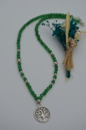 STONEAGE Yeşim Taşlı Hayat Ağacı Sembol Kolye thumbnail 5