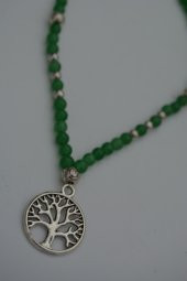 STONEAGE Yeşim Taşlı Hayat Ağacı Sembol Kolye thumbnail 7