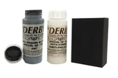 Derby Deri Döşeme Boyası + Sabitleme Cilası + Siyah Sünger - 3