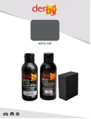 Derby Deri Döşeme Boyası + Sabitleme Cilası + Siyah Sünger - 1