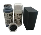Derby Deri Döşeme Boyası + Sabitleme Cilası + Siyah Sünger - 5