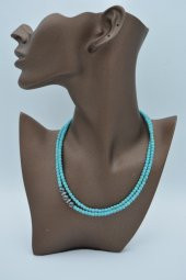 STONEAGE Turkuaz ve Hematit Taşlı Kısa Uzun Kullanılabilen Kolye thumbnail 2