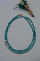 STONEAGE Turkuaz ve Havlit Taşlı Kısa ve Uzun Kullalanılabilen Kolye thumbnail 1