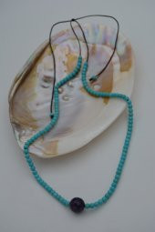 STONEAGE JEWELLERY Lapis Lazuli ve Turkuaz Doğal Taşlı Kolye thumbnail 1