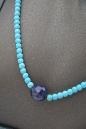 STONEAGE JEWELLERY Lapis Lazuli ve Turkuaz Doğal Taşlı Kolye thumbnail 2