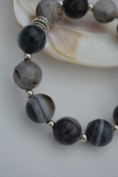 STONEAGE JEWELLERY Dantelli Akik Unisex Spor Doğal Taş Bileklik - 1