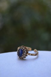 STONEAGE Oval Safir Ayarlanabilir Kadın Yüzük thumbnail 1