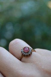 STONEAGE Yakut Taşlı Ayarlanabilir Kadın Yüzük - 1