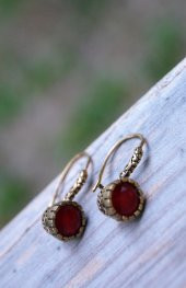 STONEAGE Yakut Taşlı Otantik Bayan Küpe - 1