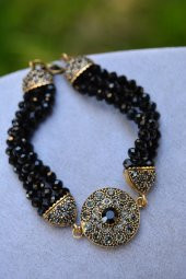 STONEAGE Siyah Otantik Bayan Bileklik thumbnail 2