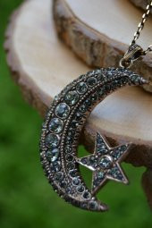 STONEAGE JEWELLERY Otantik Ay Yıldız Kolye thumbnail 2