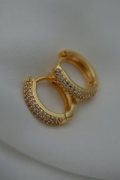 STONEAGE ZİRKON TAŞLI KİLİTLİ KÜPE - 4