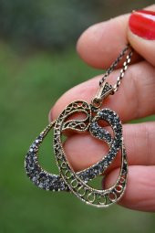 STONEAGE JEWELLERY Çift Vav Kadın Kolye thumbnail 3