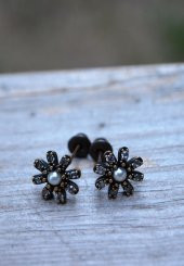 STONEAGE Zirkon Taşlı İncili Otantik Bayan Küpe thumbnail 1