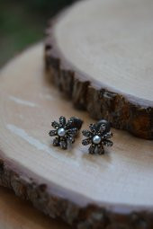 STONEAGE Zirkon Taşlı İncili Otantik Bayan Küpe thumbnail 2