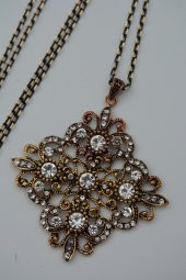 STONEAGE Kolye Zirkon Taşlı Madeni Bronz ve Zincir Hediyeli thumbnail 4