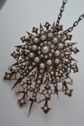 STONEAGE İncili Tasarım Hem Broş Hem Kolye - 6