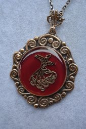 STONEAGE Semazen Bordo Bayan Kolye Zincir Hediyeli thumbnail 6