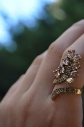 STONEAGE Zirkon Taşlı Yaprak Ayarlanabilir Bayan Yüzük thumbnail 2