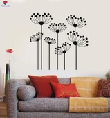 Oturma Odası, Yatak Odası Duvar Sticker Flowerbed Soyut Çiçekler Bahçe Çıkartmaları Benzersiz Hediyelik - 1