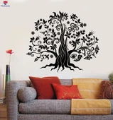 Oturma Odası, Yatak Odası Duvar Sticker Aile Ağacı Çiçekler Doğa Çıkartmaları Benzersiz Hediyelik thumbnail 1