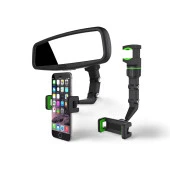 Cosmostech Araç Dikiz Aynası Telefon Tutucu Standı 360° Derece Ayarlanabilir, Masaüstü, Koltuk Arkası Telefon Tutacağı Car Holder - 1