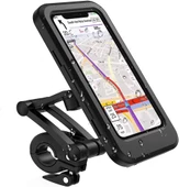 Cosmostech Motosiklet Bisiklet Su Geçirmez 360° Ayarlanabilir Telefon Tutucu Navigasyon Stand - 1