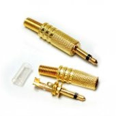 3.5 mm Mono Erkek Metal Gold Jack thumbnail 2