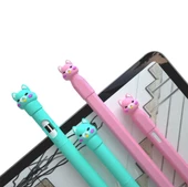 Apple Pencil 2. Nesil Uyumlu Koruyucu Silikon Kılıf Kaydırmaz Sevimli Kedi Figürlü - 3