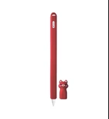 Apple Pencil 2. Nesil Uyumlu Koruyucu Silikon Kılıf Kaydırmaz Sevimli Kedi Figürlü - 10