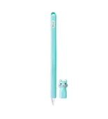 Apple Pencil 2. Nesil Uyumlu Koruyucu Silikon Kılıf Kaydırmaz Sevimli Kedi Figürlü - 1