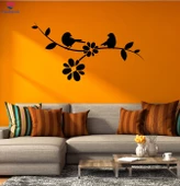 Oturma Odası, Yatak Odası Duvar Sticker Ağaç Dalı Kuşlar Çiçek Dekor Çiçekler Sanat Çıkartmaları thumbnail 1