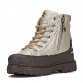Albishoes Kız Çocuk Suya Dayanıklı Soğuk Geçirmez Kaymaz Taban Fermuarlı Kışlık Çocuk Bot - 2