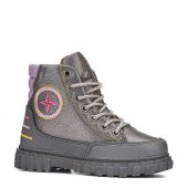 Albishoes Kız Çocuk Suya Dayanıklı Soğuk Geçirmez Kaymaz Taban Fermuarlı Kışlık Çocuk Bot - 1