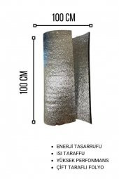 ALÜMİNYUM KAPLI POLİETİLEN SÜNGER LEVHA 10 MM (EN:1 MT BOY:1 MT) - 2