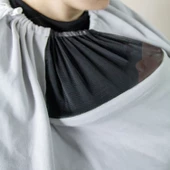 BabyJem Tül Pencereli Emzirme Önlüğü 735 Gri - 4