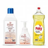 FOMY Hassas Cilt Köpük Sabun Seti + PAKY Elde Bulaşık Deterjanı - 1