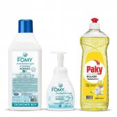 FOMY Antibakteriyel Köpük Sabun Seti + PAKY Elde Bulaşık Deterjanı - 1