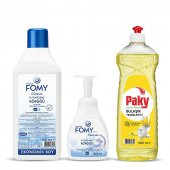 FOMY Classic Köpük Sabun Seti + PAKY Elde Bulaşık Deterjanı - 1