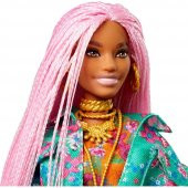 Barbie Extra Pembe Örgü Saçlı Bebek No:10 - GRN27-GXF09 - 2