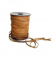 Deri İp Sırım Yassı 4mm Naturel 1mt (Leathercraft, Deri Hobi) - 1